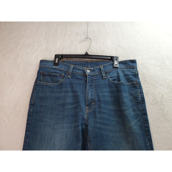 Levi's 541 Jeans Mens Size 34 Blue Denim Cotton Pockets Straight Leg Flat‎ Front - Picture 4 of 8